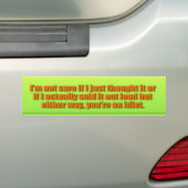 Autocollant De Voiture Vous êtes un Idiot (En voiture)