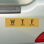 AUTOCOLLANT DE VOITURE W T F (En voiture)