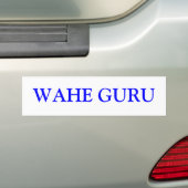 AUTOCOLLANT DE VOITURE WAHE GURU (En voiture)