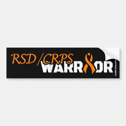 AUTOCOLLANT DE VOITURE WARRIOR...RSD/CRPS (Devant)