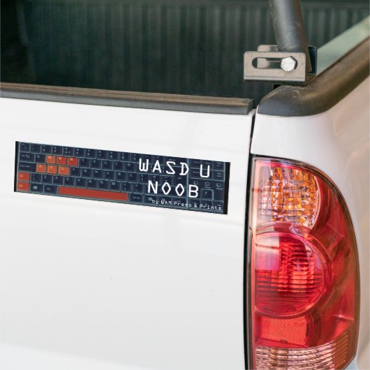 Autocollant De Voiture "WASD adhésif pour pare-chocs d'U NOOB" (Sur camion)