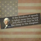 Autocollant De Voiture Washington : Si la liberté d'expression est enlevé