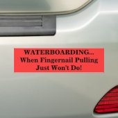 Autocollant De Voiture WATERBOARDING… quand traction d'ongle…. (En voiture)