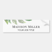 Autocollant De Voiture Watercolor Greenery Personalized  (Devant)