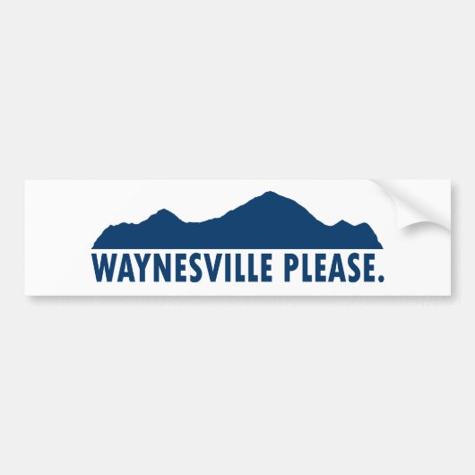 Autocollant De Voiture Waynesville North Carolina Please (Devant)