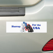 Autocollant De Voiture Westie & Scottie Hooray pour USA (En voiture)