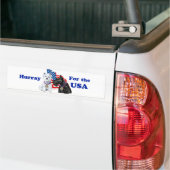 Autocollant De Voiture Westie & Scottie Hooray pour USA (Sur camion)
