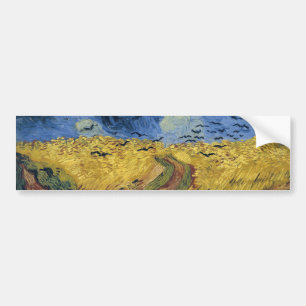 Autocollant De Voiture Wheatfield with Crows (F779) Van Gogh Fine Art