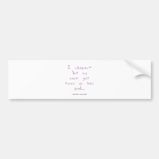 Autocollant De Voiture Whisperer de cheval : Jument avec IPod (Devant)