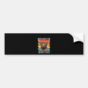 Autocollant De Voiture Whisperer de vache Highland