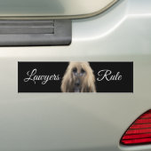 Autocollant De Voiture White Afghan Hound (En voiture)