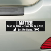 Autocollant De Voiture White Font "I Matter" Bumper Sticker (En voiture)