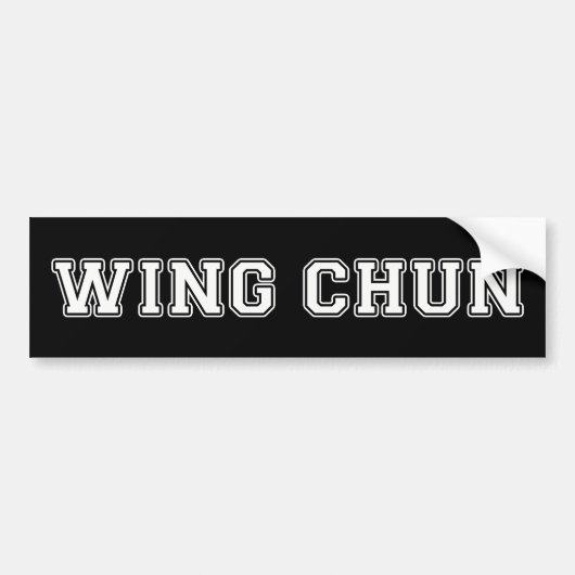 Autocollant De Voiture Wing Chun (Devant)