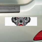 Autocollant De Voiture Wolf en colère (En voiture)