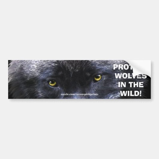 Autocollant De Voiture WOLF EYES Wildlife Conservation Bumper sticker (Devant)
