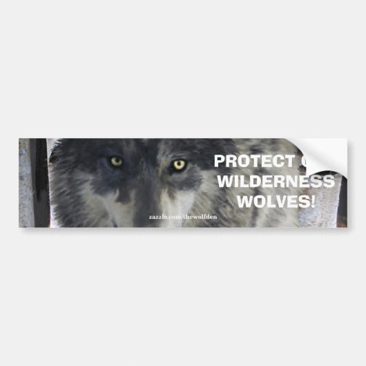 Autocollant De Voiture WOLF EYES Wildlife Conservation Bumper sticker (Devant)