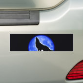 Autocollant De Voiture Wolf Howling à Moon (En voiture)