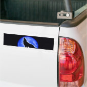 Autocollant De Voiture Wolf Howling à Moon (Sur camion)