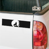 Autocollant De Voiture Wolf & Moon Silhoutte (Sur camion)