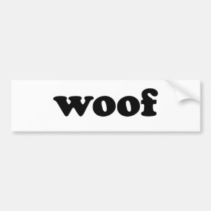 AUTOCOLLANT DE VOITURE WOOF