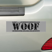 AUTOCOLLANT DE VOITURE WOOF (En voiture)