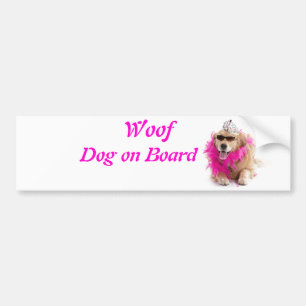 Autocollant De Voiture Woof, cartes postales de collection, cartes,