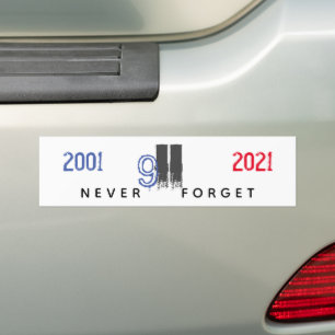 Autocollant De Voiture WTC 911 Patriotique Jamais oublié 20ème anniversai