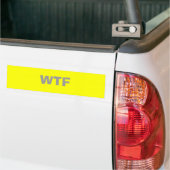 AUTOCOLLANT DE VOITURE WTF                                            … (Sur camion)