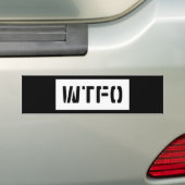 AUTOCOLLANT DE VOITURE WTFO (En voiture)