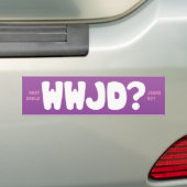 AUTOCOLLANT DE VOITURE WWJD ? (En voiture)