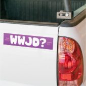 AUTOCOLLANT DE VOITURE WWJD ? (Sur camion)
