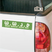 AUTOCOLLANT DE VOITURE WWJD 2 (Sur camion)