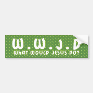 AUTOCOLLANT DE VOITURE WWJD 2