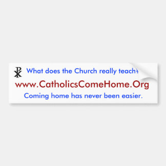 Autocollant De Voiture www.CatholicsComeHome.Or g
