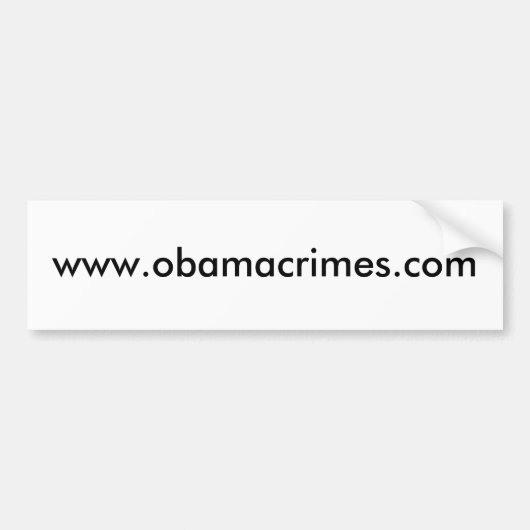 Autocollant De Voiture www.obamacrimes.com (Devant)