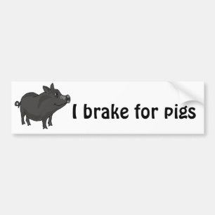 Autocollant De Voiture XX bande dessinée de porc gonflée par pot