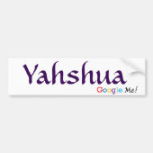 Autocollant De Voiture Yahshua - Google j'adhésif pour pare-chocs (Devant)