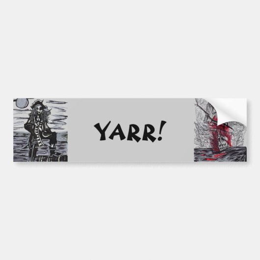 AUTOCOLLANT DE VOITURE YARR ! (Devant)