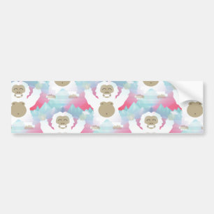 Autocollant De Voiture yeti rose