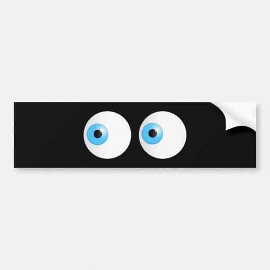 Autocollant De Voiture Yeux bleus (Devant)