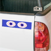 Autocollant De Voiture yeux bleus injectés de sang (Sur camion)