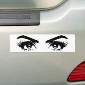 Autocollant De Voiture Yeux, sourcils et cils (En voiture)