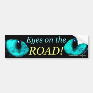 Autocollant De Voiture Yeux sur le bleu de route !