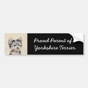 Autocollant De Voiture Yorkshire Terrier Puppy Peinture Chien original