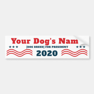 Autocollant De Voiture Your Dog for President 2020 Funny Patriotic