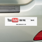 Autocollant De Voiture YouTube Ron Paul (En voiture)