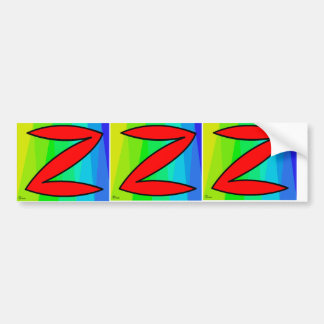 AUTOCOLLANT DE VOITURE Z, Z, Z