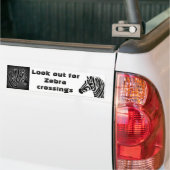 Autocollant De Voiture Zebra Print Grandes noir et blanc (Sur camion)