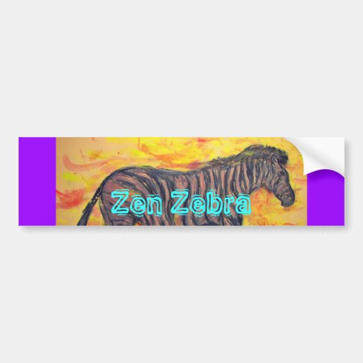 Autocollant De Voiture Zen Zebra (Devant)