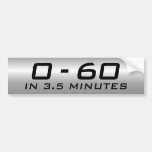 Autocollant De Voiture Zéro À Soixante En 3,5 Minutes